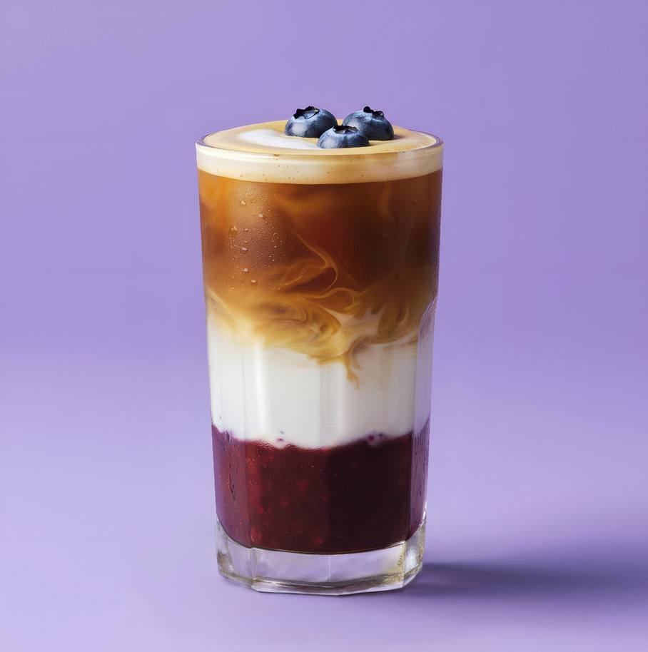 Blueberry iced coffee