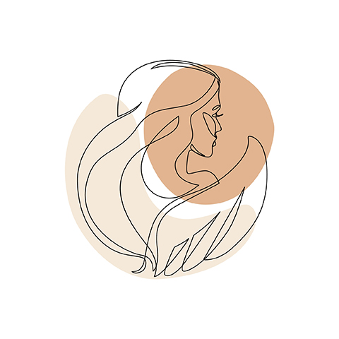 Astrological,Virgo,Zodiac,Sign,One,Line,Drawing.,Elegant,Astrology,Emblem,