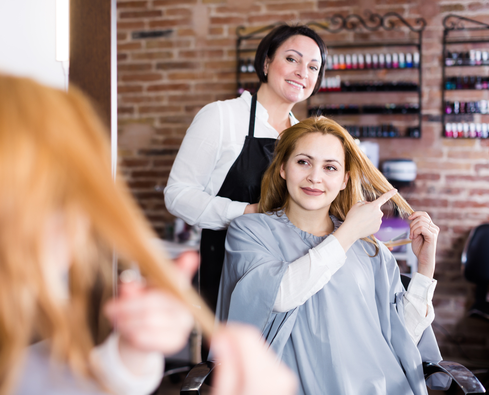 Adult,Woman,Points,To,Hairdresser,In,Hairdressing,Salon,About,Necessary
