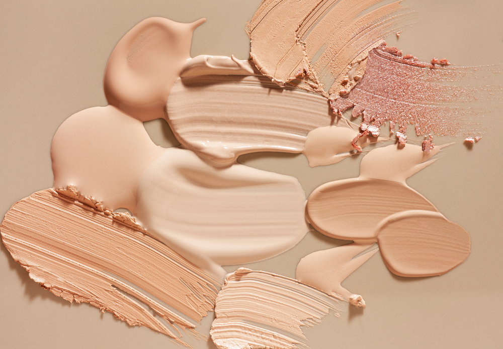 Texture,Of,Smudge,Cosmetic,Bb,Or,Cc,Cream,Foundation,Liquid