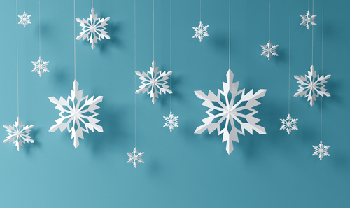 High,Definition,Snowflakes,On,Blue,Background