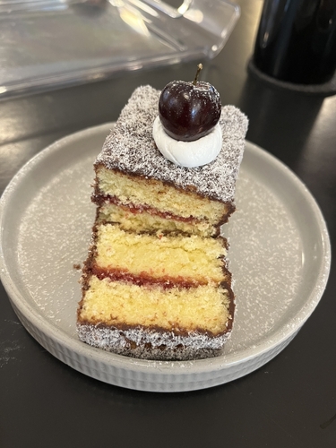 Lamington,Cake,Cross,Section,View