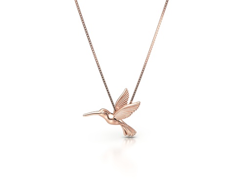 Rýdl Šperky_Náhrdelník Hummingbird z růžového zlata